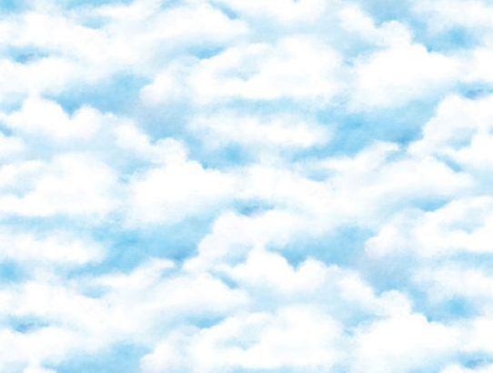 まるで空を飛んでいるようなお部屋になる、「雲」の貼ってはがせる壁紙シール